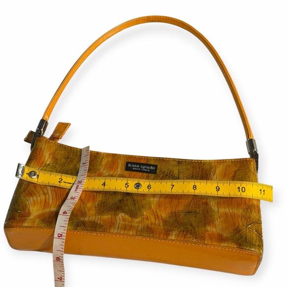 KATE SPADE NEW YORK Amber Leaf Embossed Patent Shoulder Bag - Picture 3 of 6